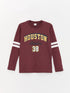 LC Waikiki Crew Neck Printed Long Sleeve Boy T-shirt